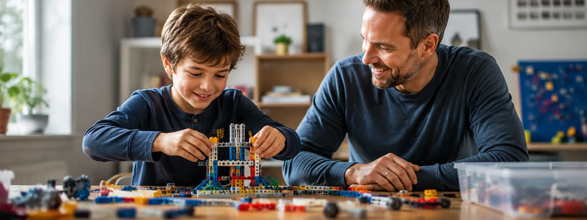 Father and Son Building Together, ADD/ADHD Support in Macomb, MI A father and son work together on a hands-on building project, reflecting the focus and creativity children with ADHD often bring to activities they enjoy.